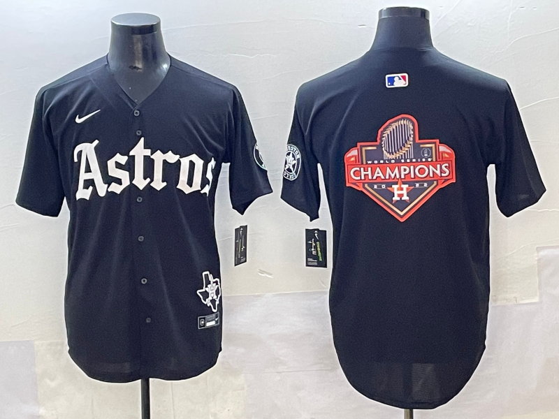 Men Houston Astros blank black MLB Nike 2025 jersey style 13